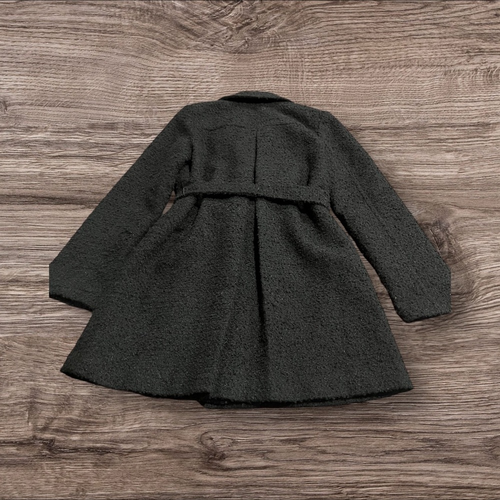 Gap Kids Girls Black Brighton Coat Holiday Boucle Trench Coat XXL 14-16 - Picture 2 of 7